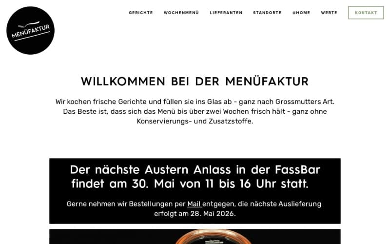 Screenshot Menüfaktur