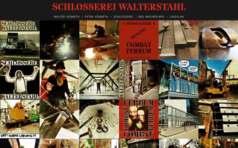 Screenshot der Website von Schlosserei WalterStahl