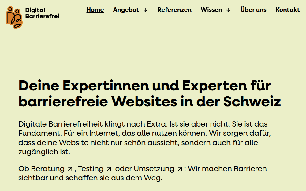 Screenshot Digital Barrierefrei