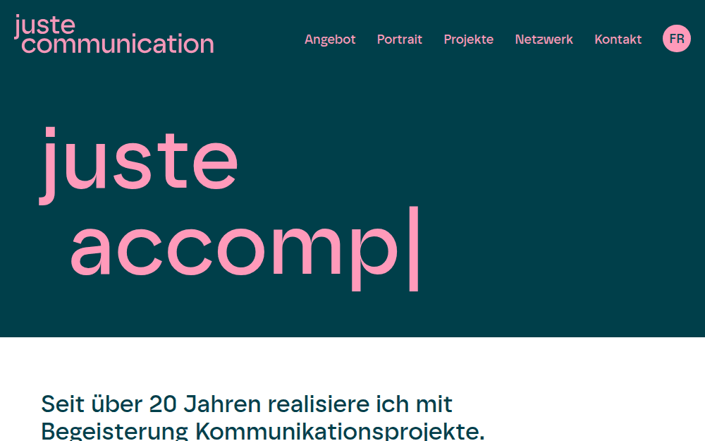 Screenshot Juste Communication