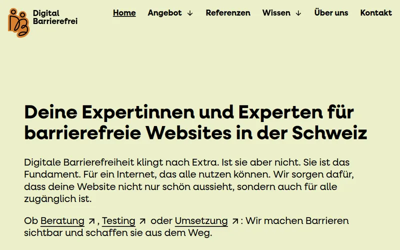 Screenshot Digital Barrierefrei