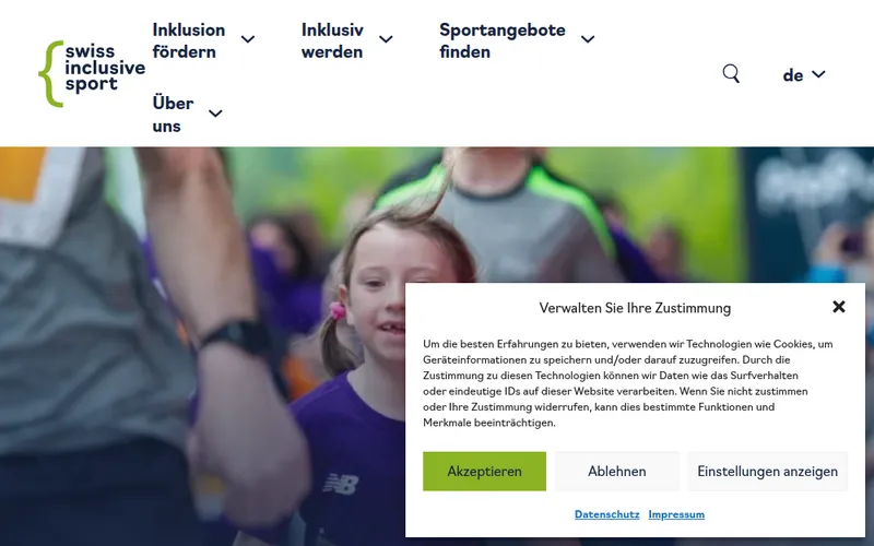 Screenshot Swiss Inclusive Sport
