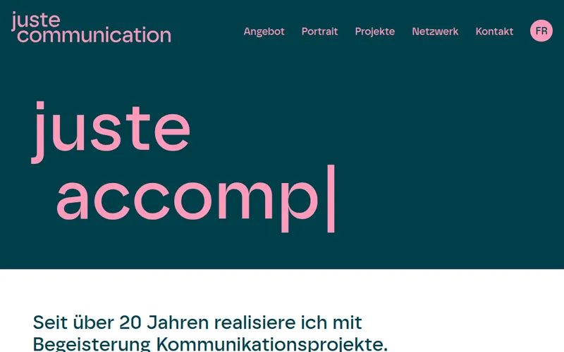 Screenshot Juste Communication